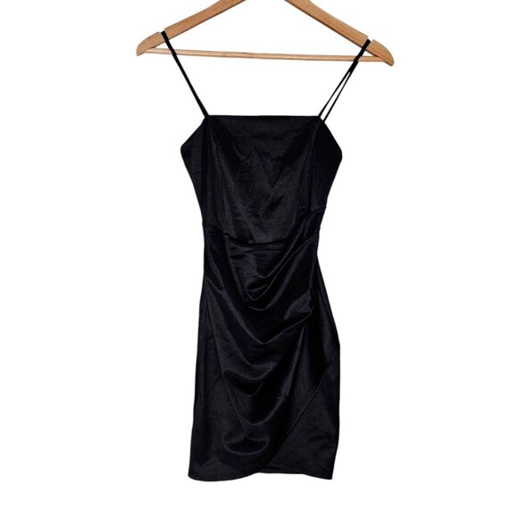 Women's - Windsor Black Satin Mini Dress, Size Small - Picture 2 of 8
